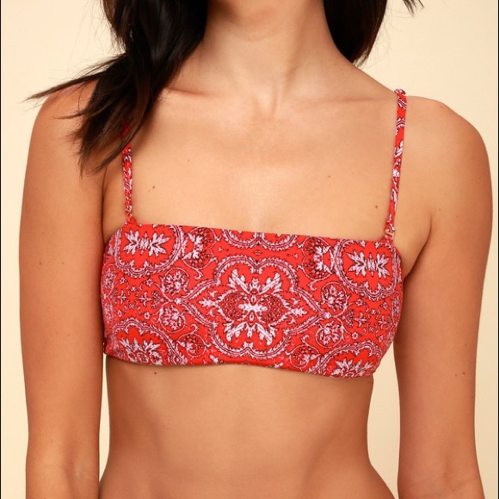 Frankie’s Bikinis Red Bandana Set